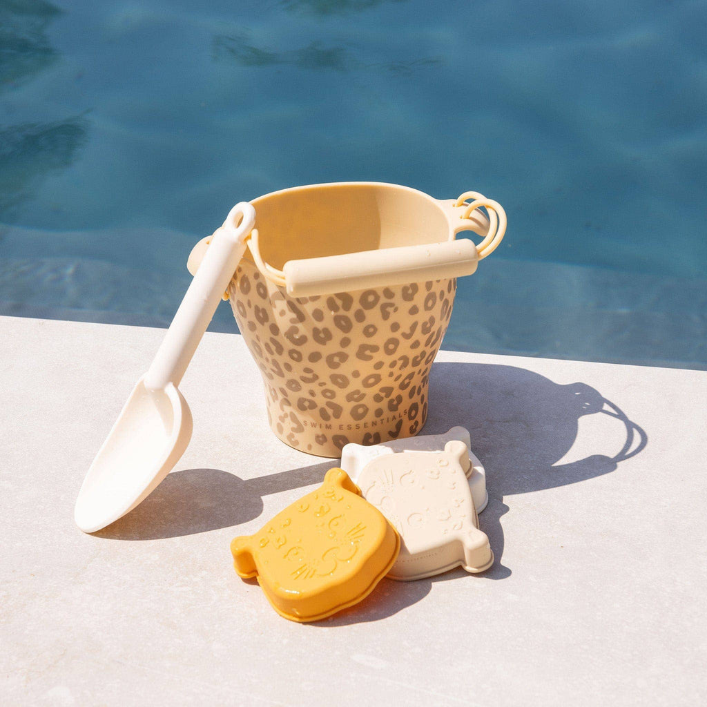 Beach Bucket of Toys - Beige - Leopard