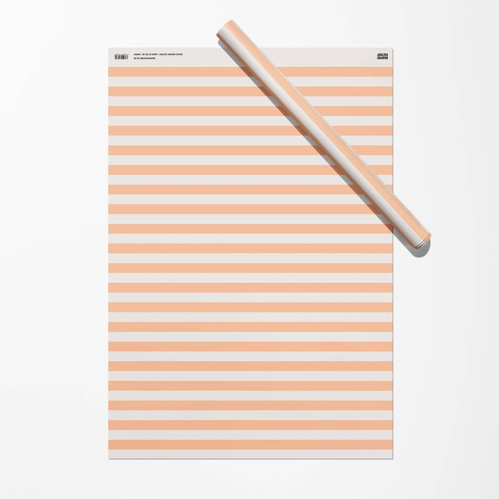 Peach | Stripe Gift Wrap | Wrapping Paper