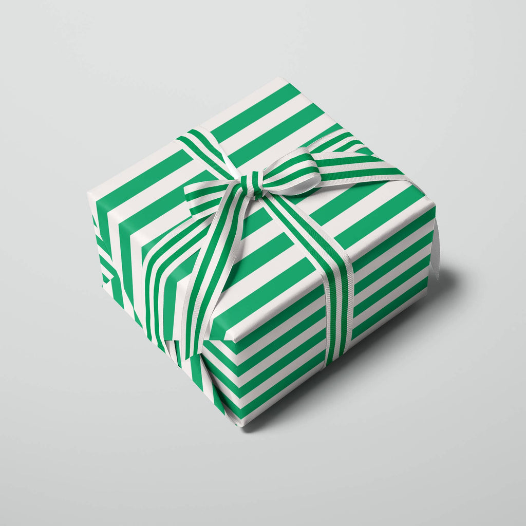 Green stripe Gift Wrap | Wrapping Paper