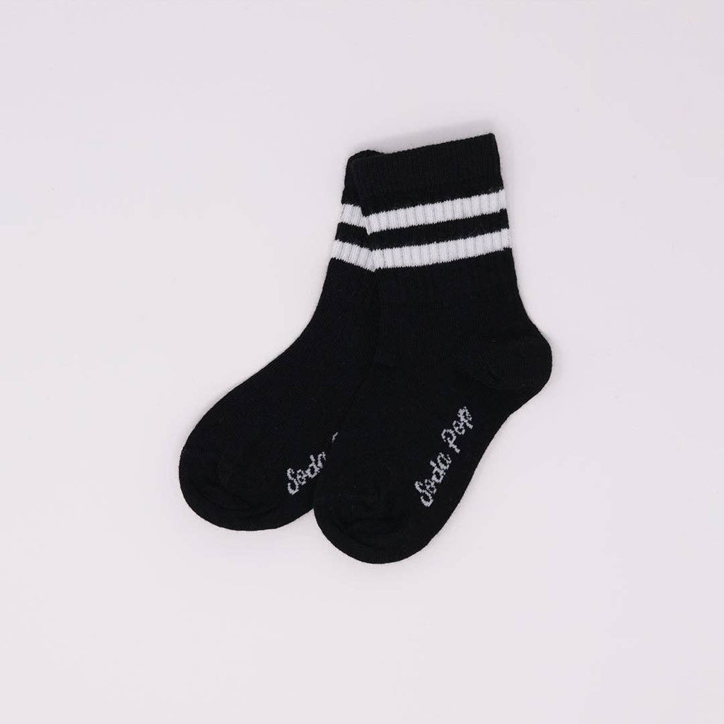 Kids Stripe Socks - Black
