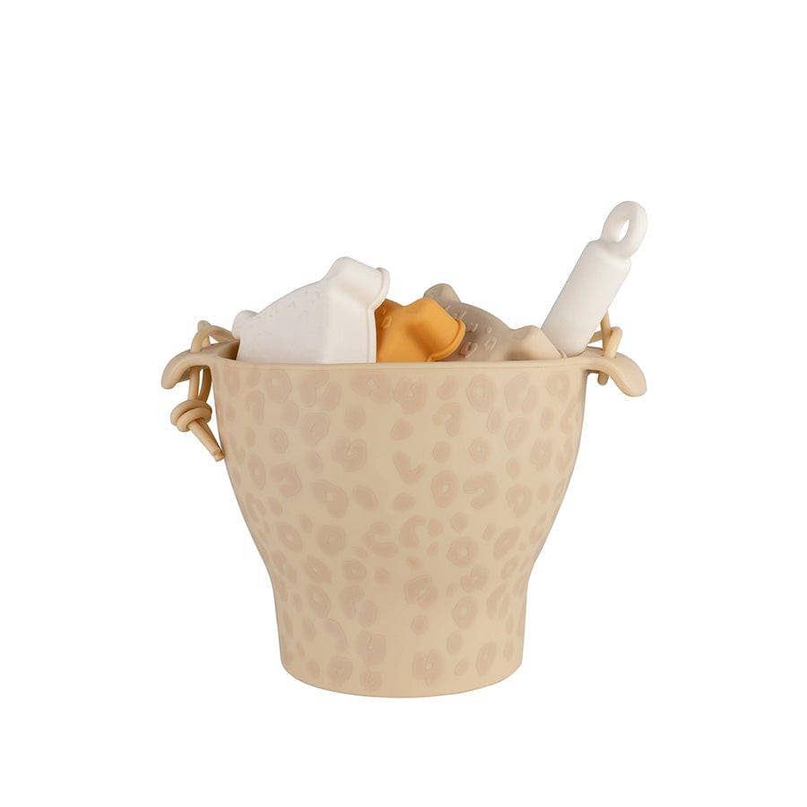 Beach Bucket of Toys - Beige - Leopard