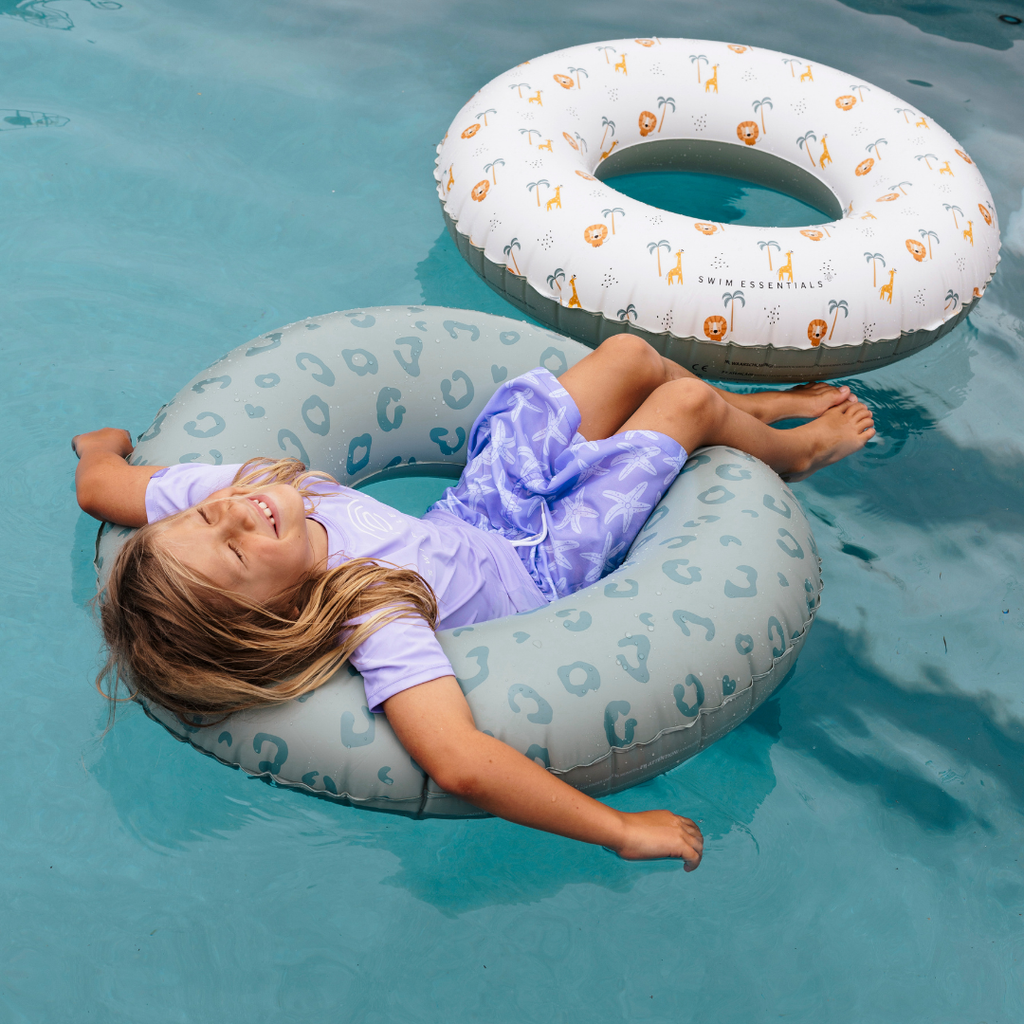 Swim Ring - Green - Leopard - 90 cm