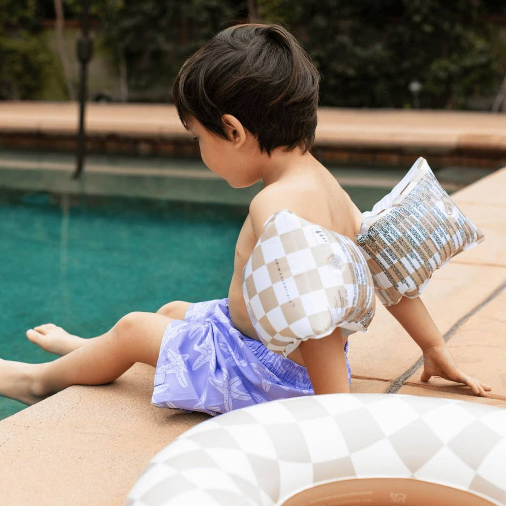 Arm Bands - Beige - Checkmate: 2/6 Years