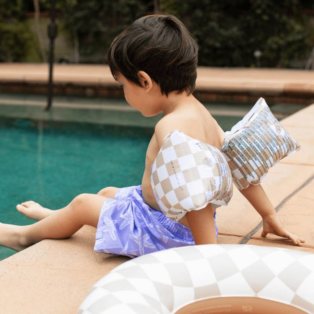 Arm Bands - Beige - Checkmate: 2/6 Years