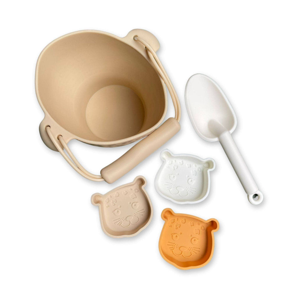 Beach Bucket of Toys - Beige - Leopard