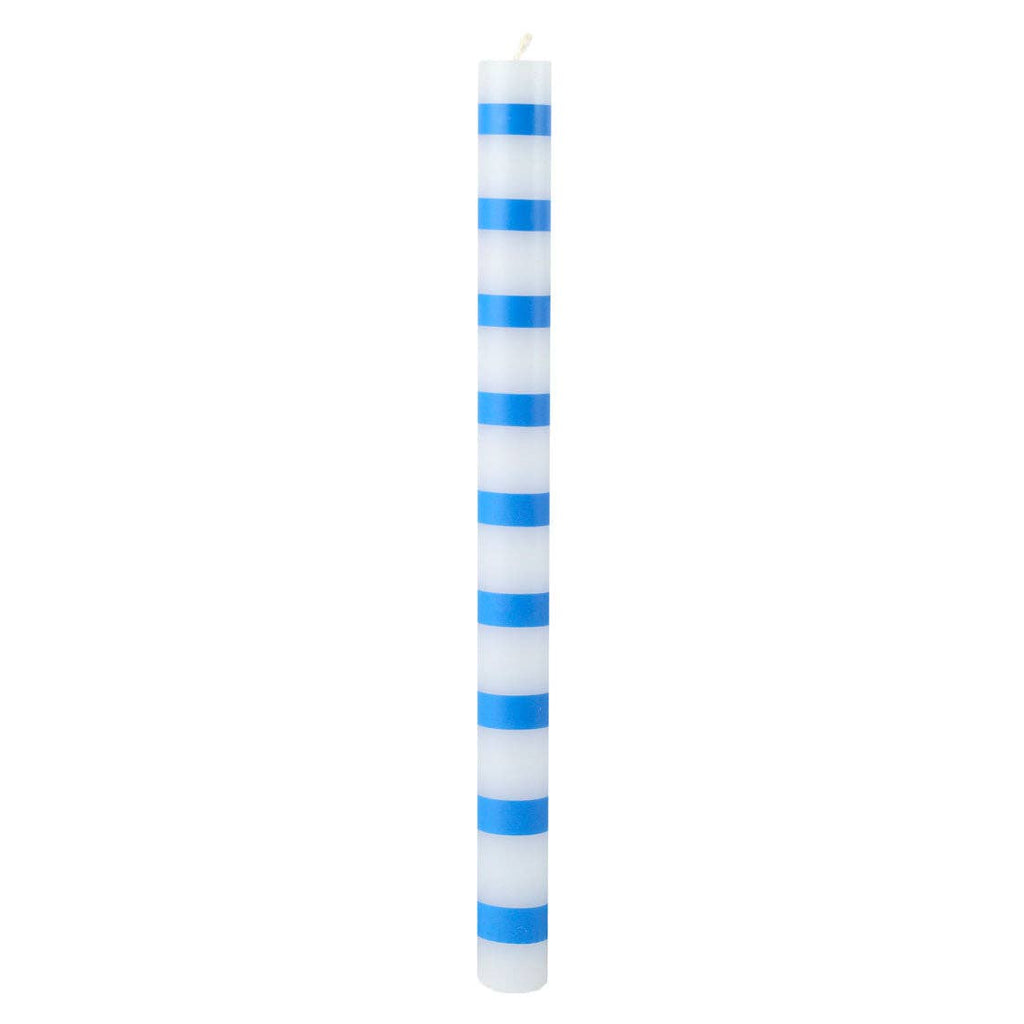 Stripe  Candles - Blue & White