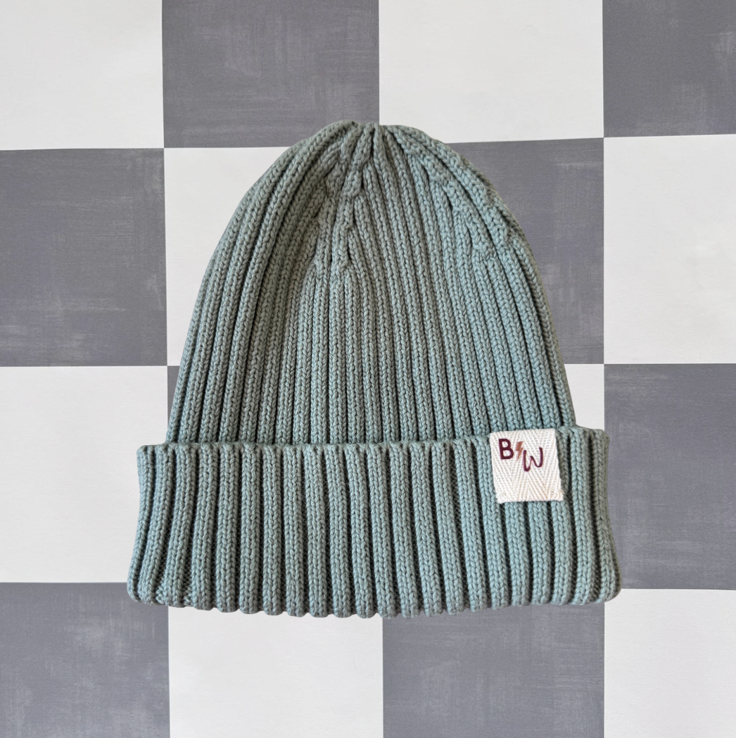 B&W Kids Beanie - Sage