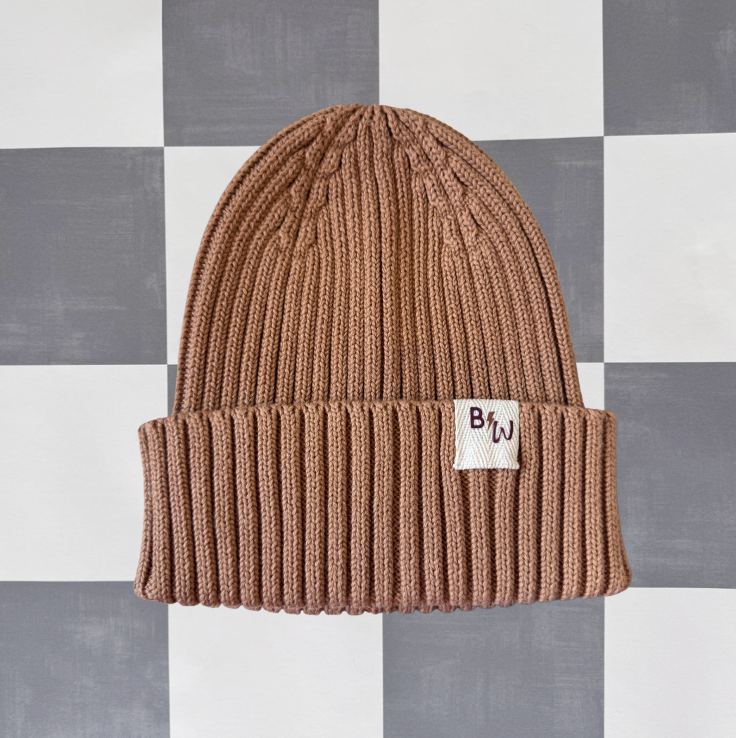 B&W Kids Beanie - Biscuit
