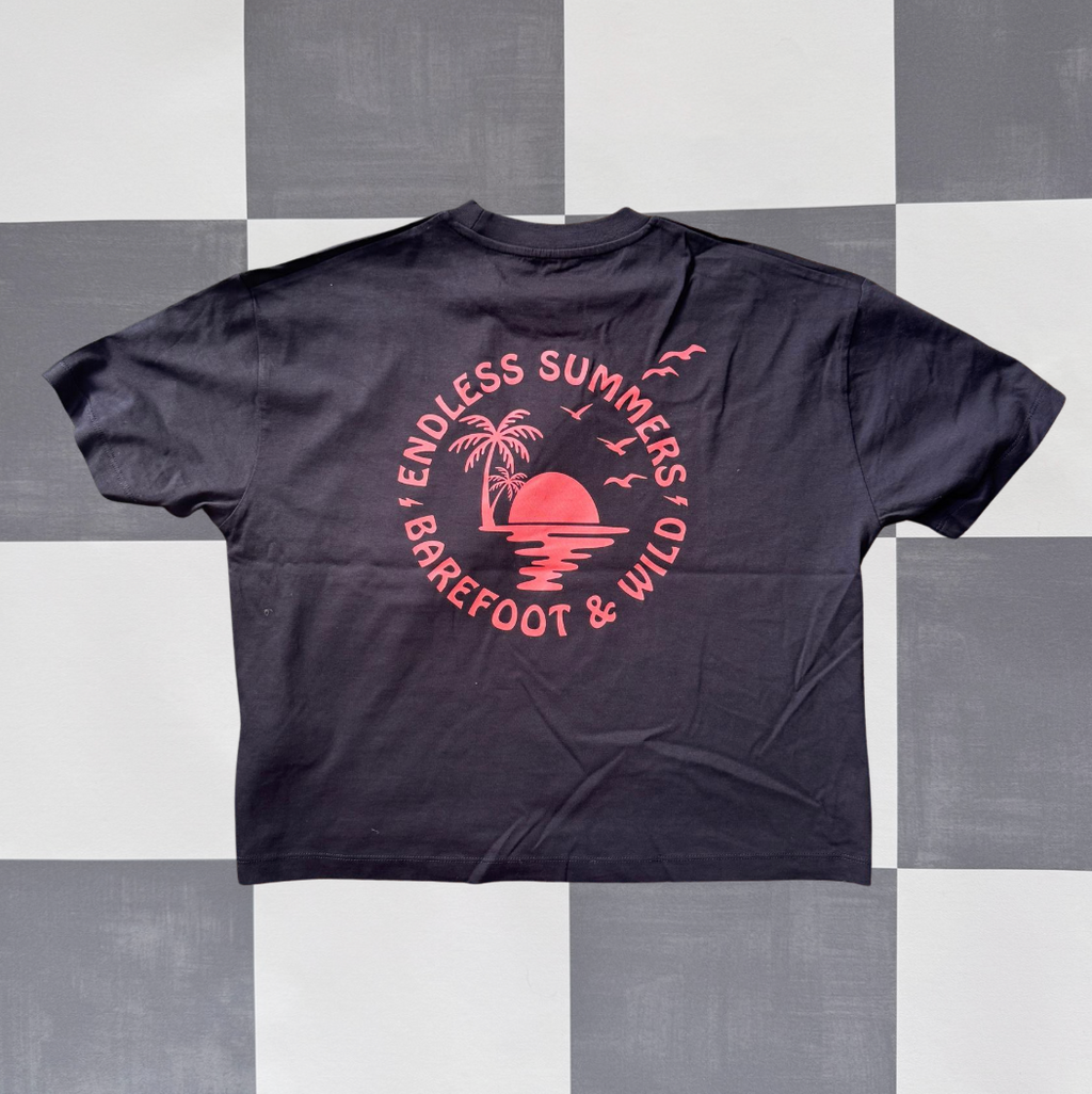 Endless Summer - Black - Boxy Crop Tee