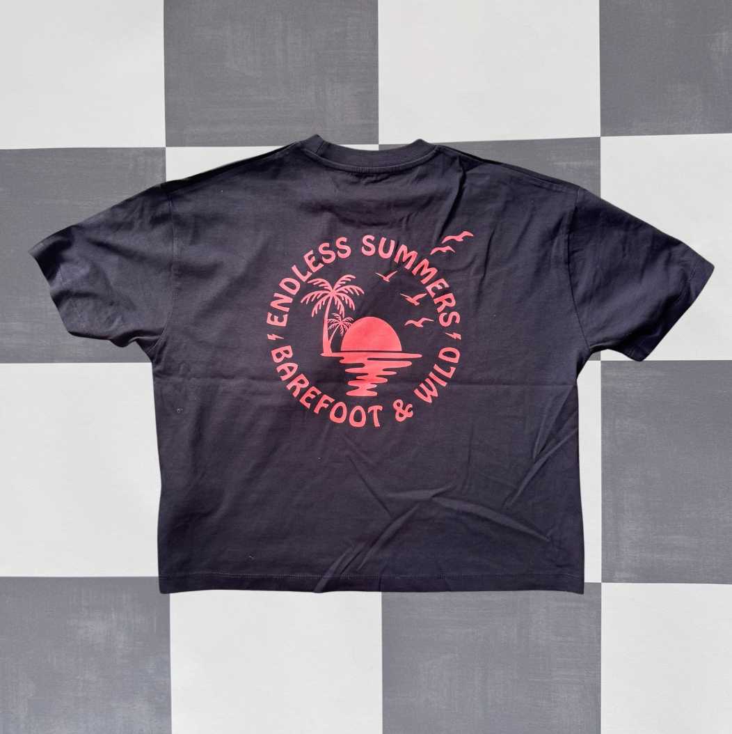 Endless Summer - Black - Boxy Crop Tee