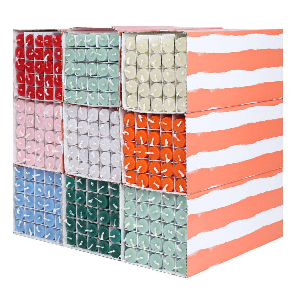 Stripe Candles - Green & Sage