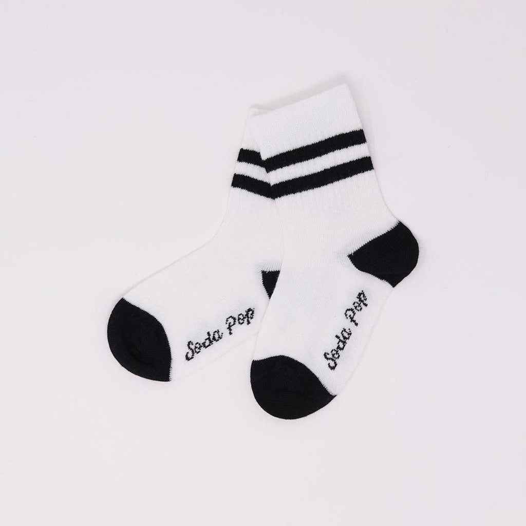 Kids Stripe Socks - White