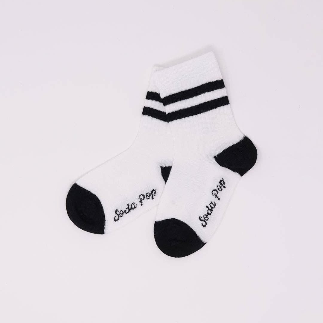 Kids Stripe Socks - White