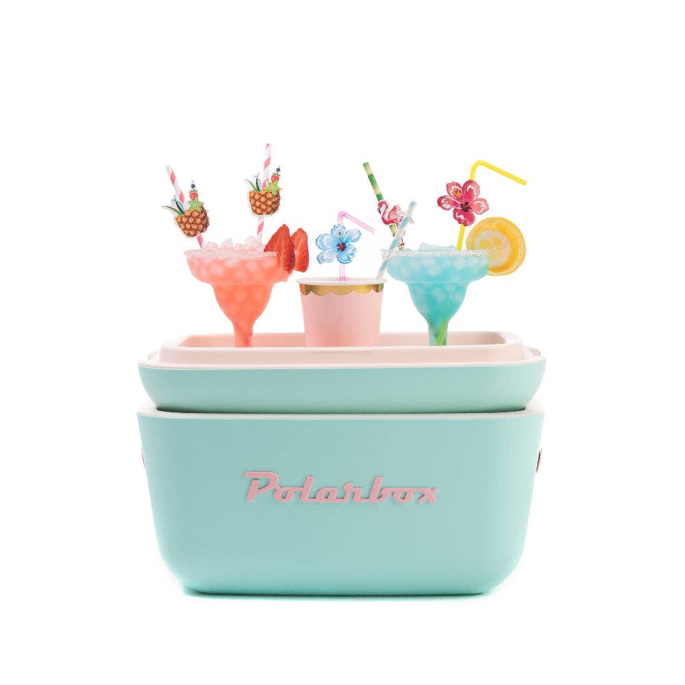 Retro Coolbox 12L - Blue  Baby Rose - Polarbox