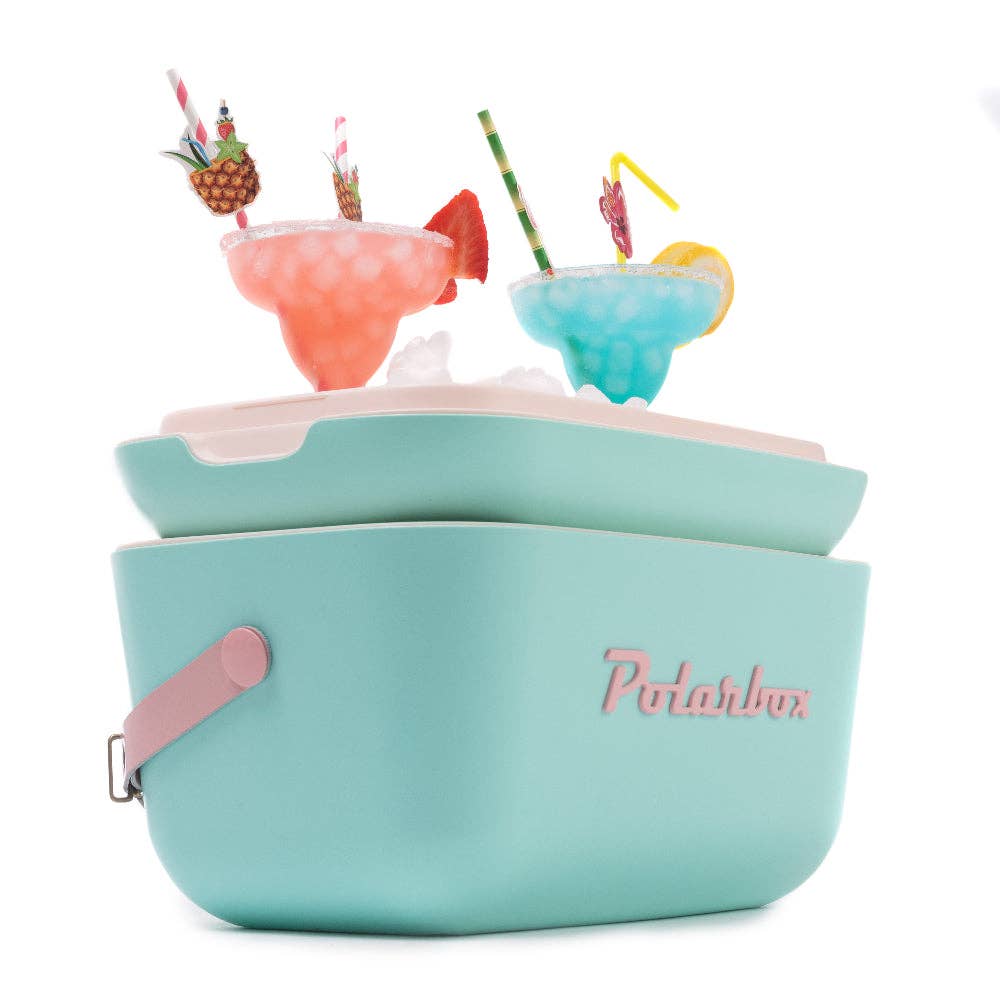 Retro Coolbox 12L - Blue  Baby Rose - Polarbox
