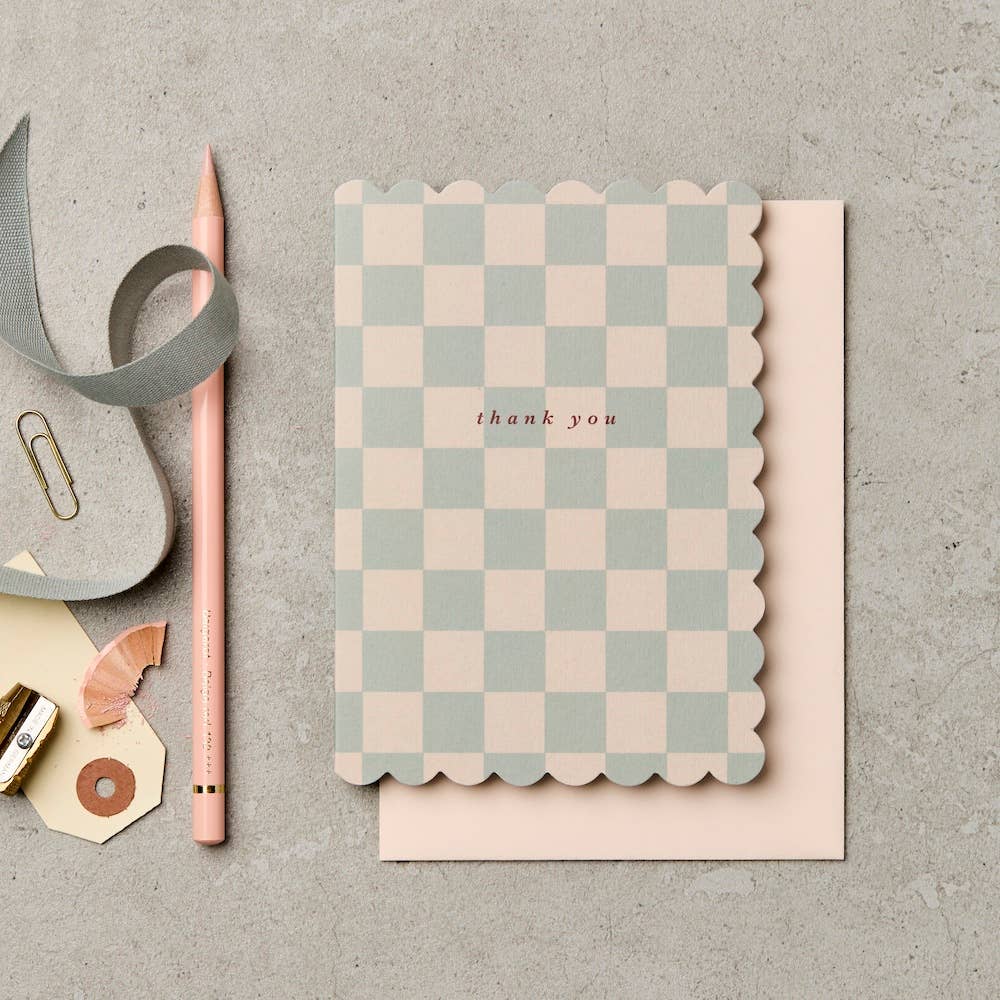 Scallop Thank you Chequer Card