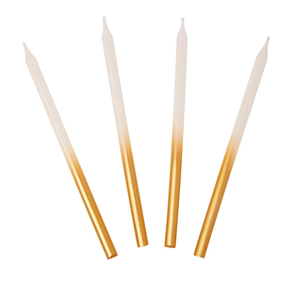 Luxe Gold Ombre Candles - 16 Pack